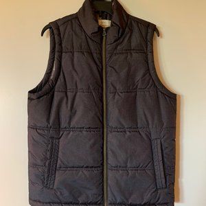 Men's Weatherproof Vintage Flannel Lined Quilted Vest Medium Gray NWOT